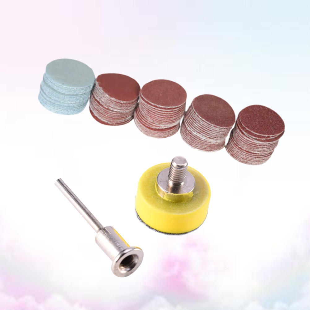 100Pcs Sanding Discs Pad with Shank Assorted Colors for Polishing and Sanding