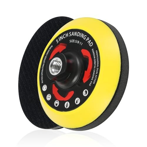 5in Hook and Loop Backing Pad 5/8-11 for Angle Grinder Sanding Polishing Disc