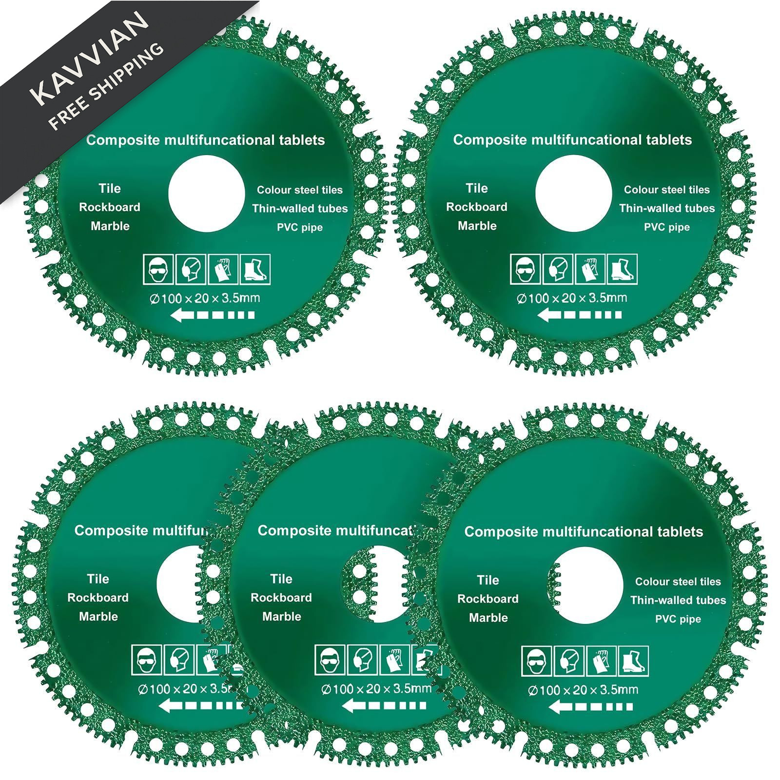 5 PCS 4 Inch Indestructible Disc for Grinder, Angle Grinder Cutting Green