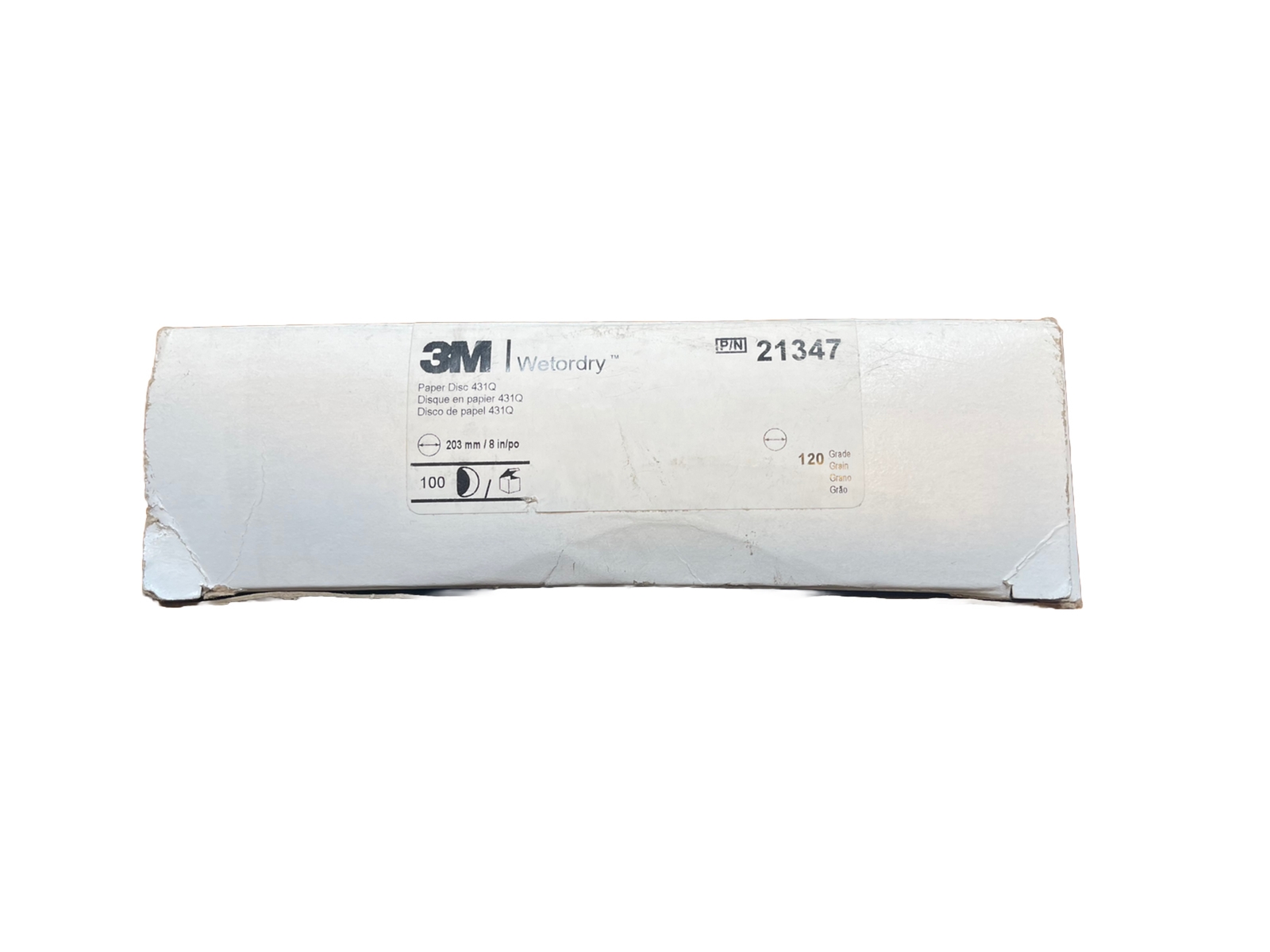 3M Wetordry 8 Inch Paper Disc – 120 Grit – 21347 – 100 Count Box – New