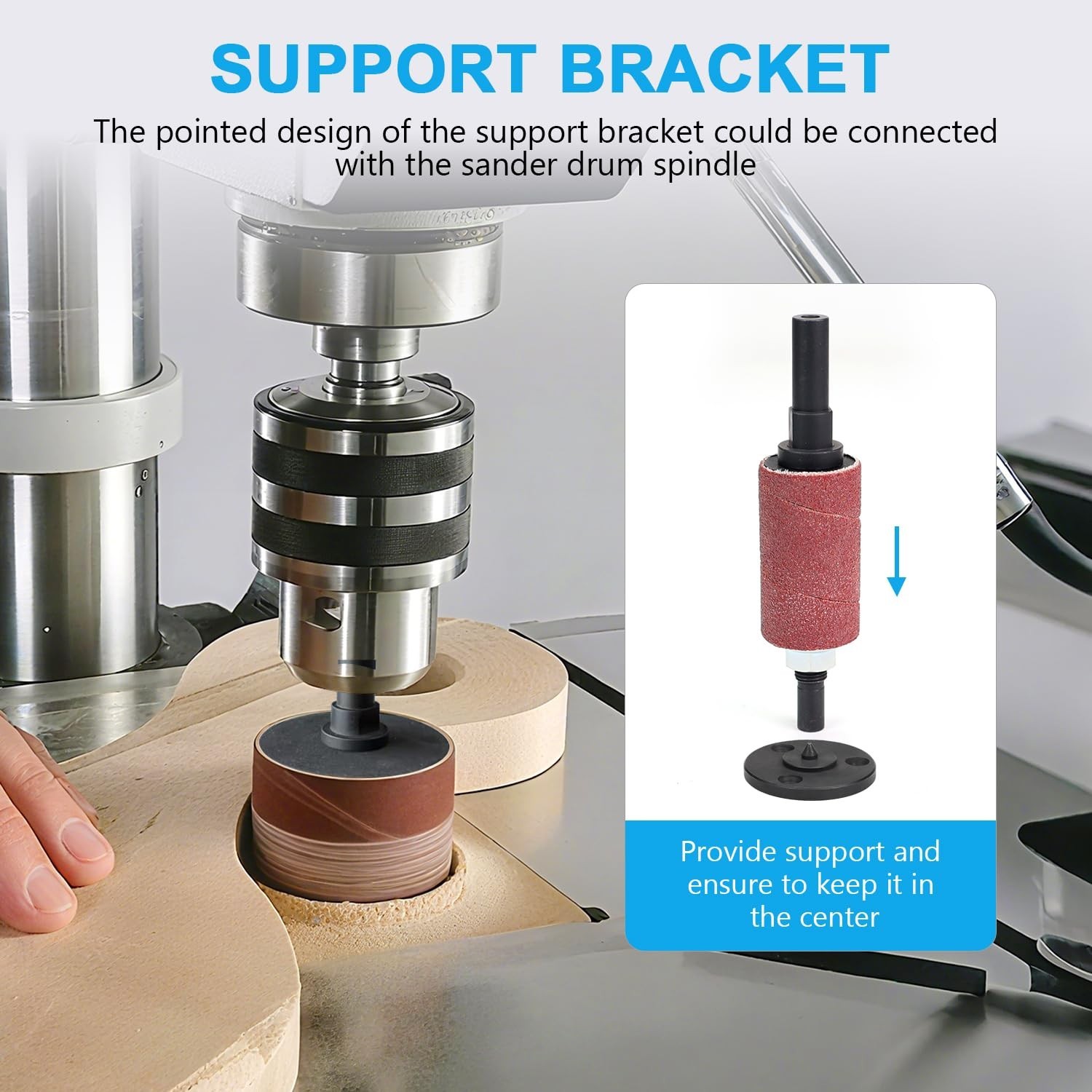 Drill Press Sanding Kit with Support Bracket and Stepped Washer Included