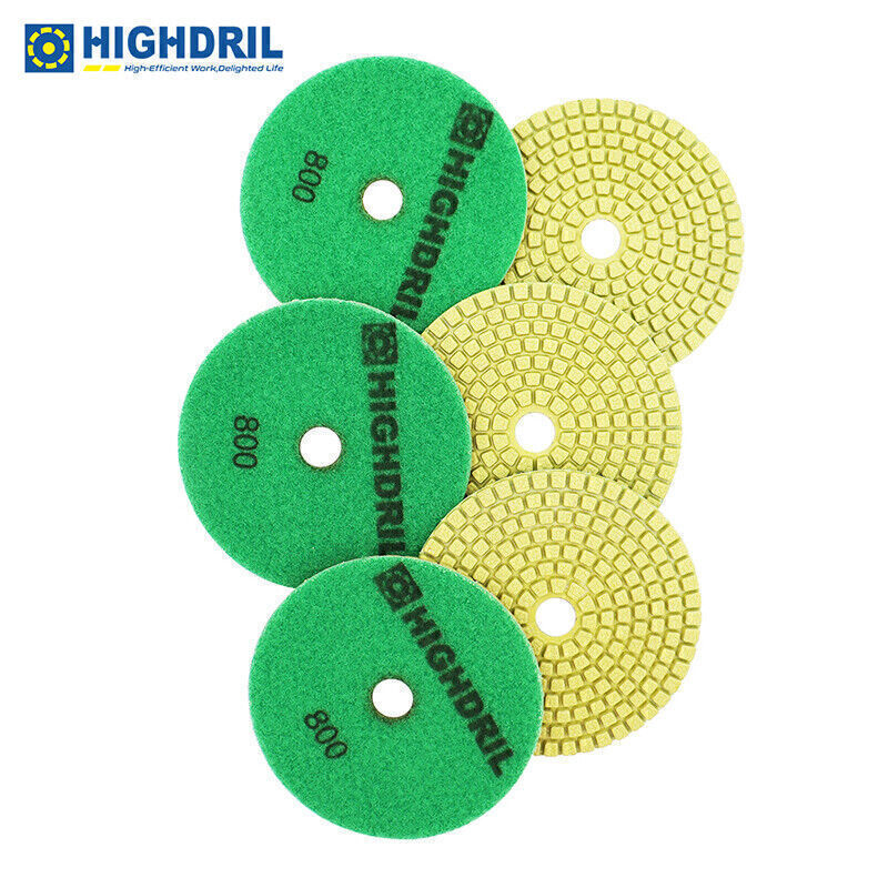 6pcs 4″ / 100mm Diamond Concrete Floor Wet Polishing Pads Sanding Grinding Discs