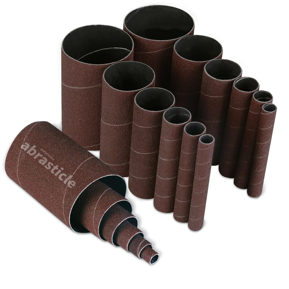 18 Pack Spindle Sander Sleeves, Sanding Sleeves for Oscillating Sander, 80 Grit