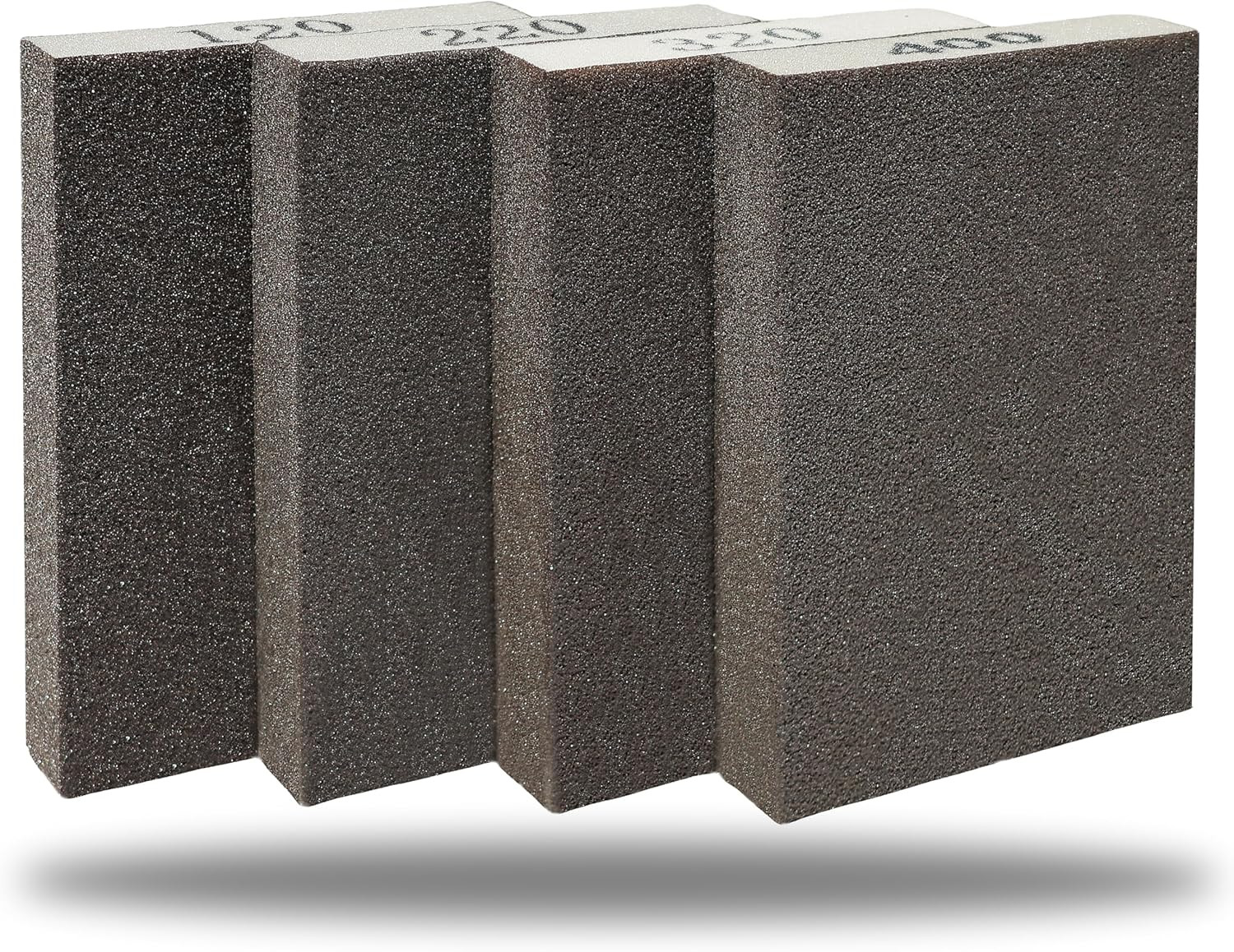 4 Pack Sanding Sponge Set – Coarse to Fine Grit for Wood, Metal, Drywall