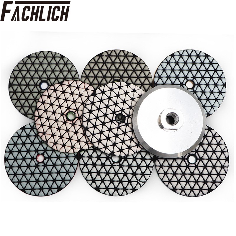 9pcs 100mm/4″ Diamond Concrete Floor Wet Polishing Pads Sanding Grinding Discs