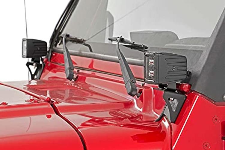 Lower Windshield LED Bracket for 1997-2006 Jeep Wrangler TJ – 6003