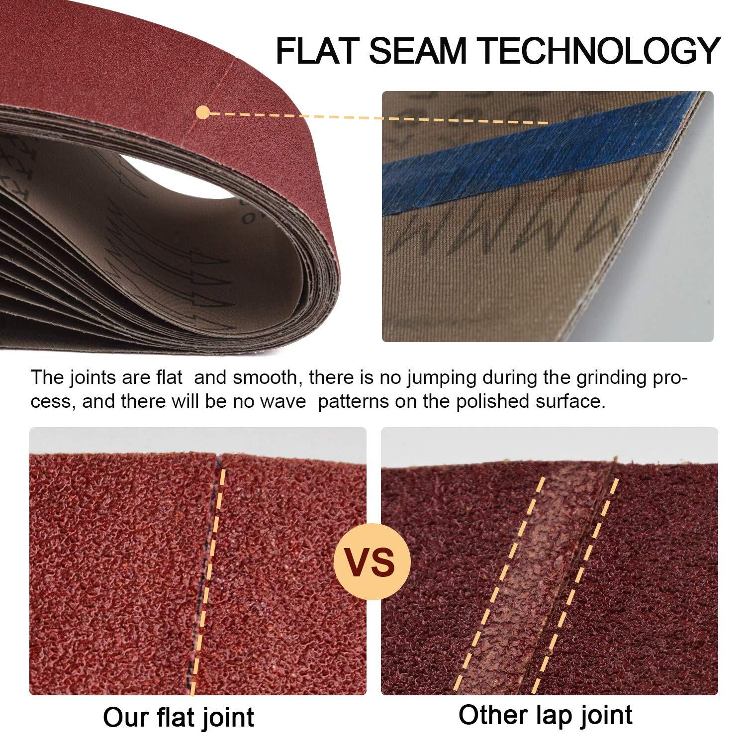 12PACK 4 x36 inch Sanding Belts Sander Sandpaper 60 80 120 150 240 400 Grit Belt