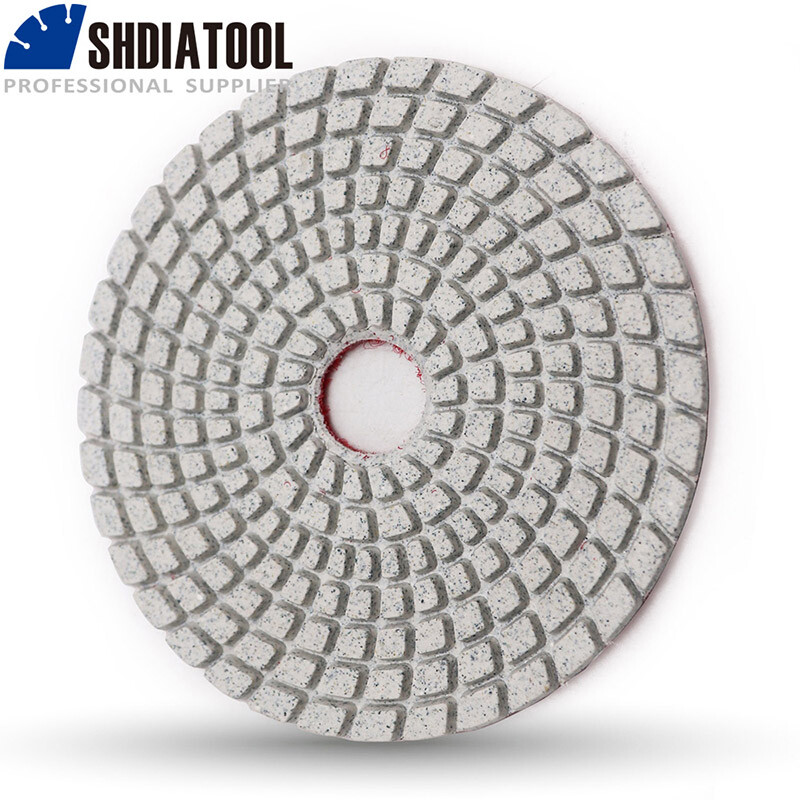 6pcs 100mm 4″ Diamond Wet Flexible Polishing Pads Sanding Disc Granite Stone
