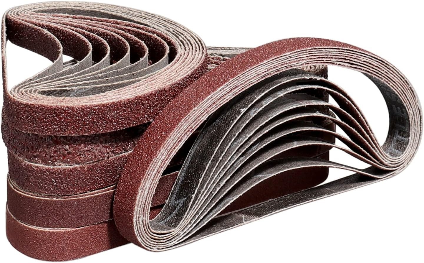 48 Pack Sanding Belts 3/8X13 Inches, 10X330mm, 8 Each of 40/60/80/120/180/240