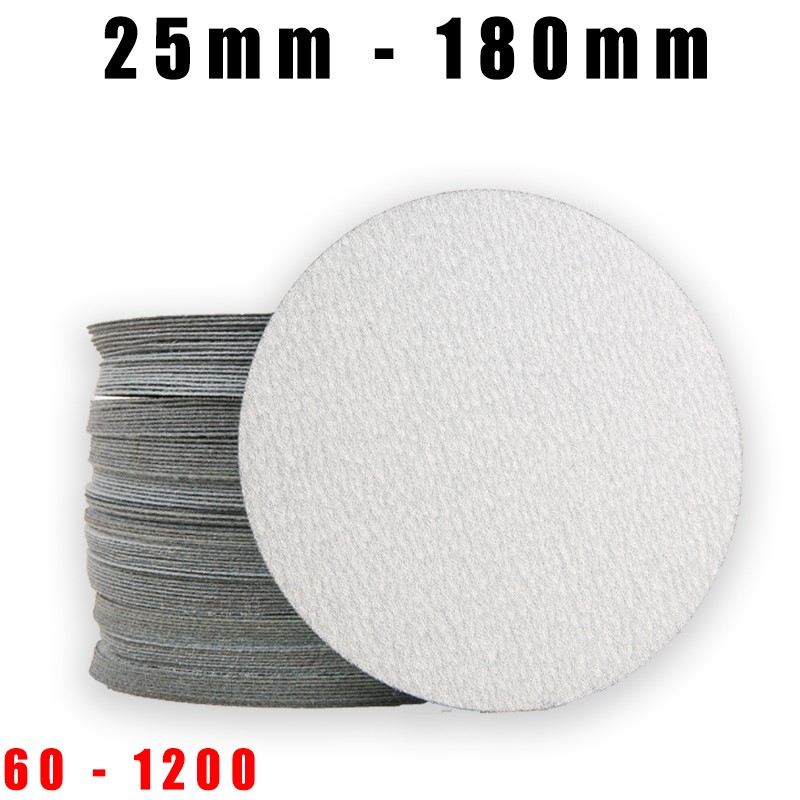 25mm – 180mm Dry Sanding Discs Sandpaper Hook & Loop Pads Sheets Grit P60 – 1200