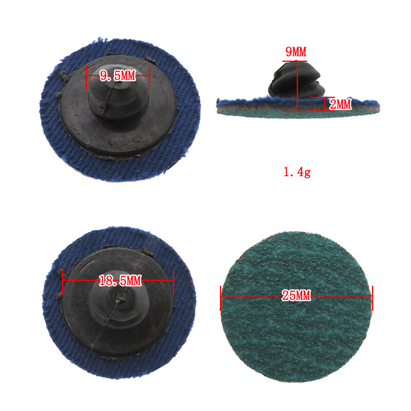 1 Inch 25mm Green Sanding Discs Roll Lock Quick Change Grinding Disc 80/120 Grit