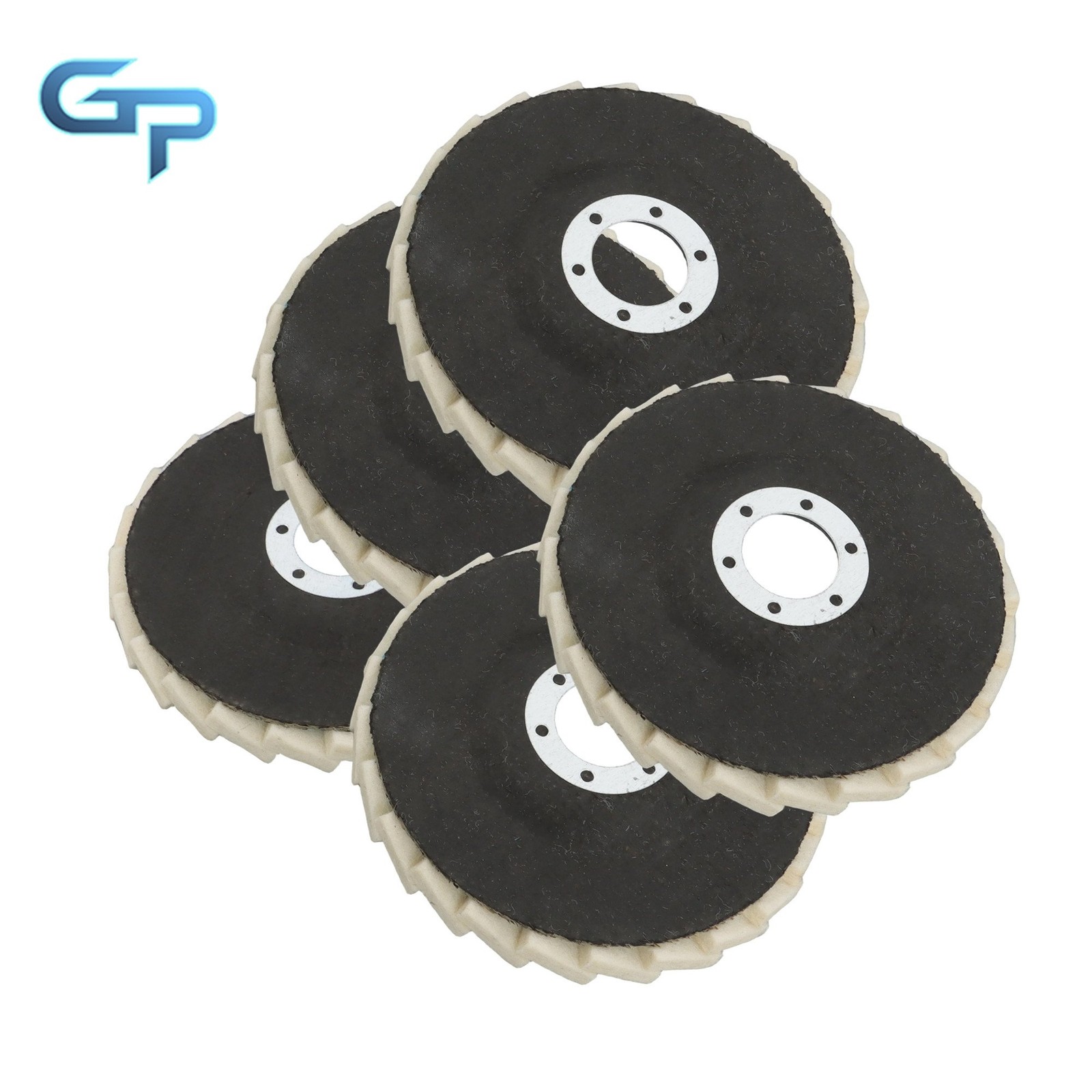 8 Pcs Wool Polishing Wheel Disc Set w/ Buffing Wheel and Compound 4-1/2 X 7/8″