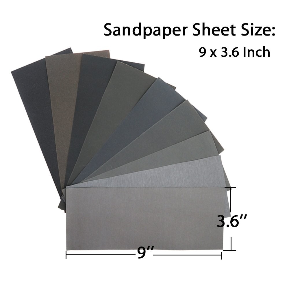Comprehensive 45Pcs Sandpaper Set: Perfect for Wood Finishing & Automotive Use