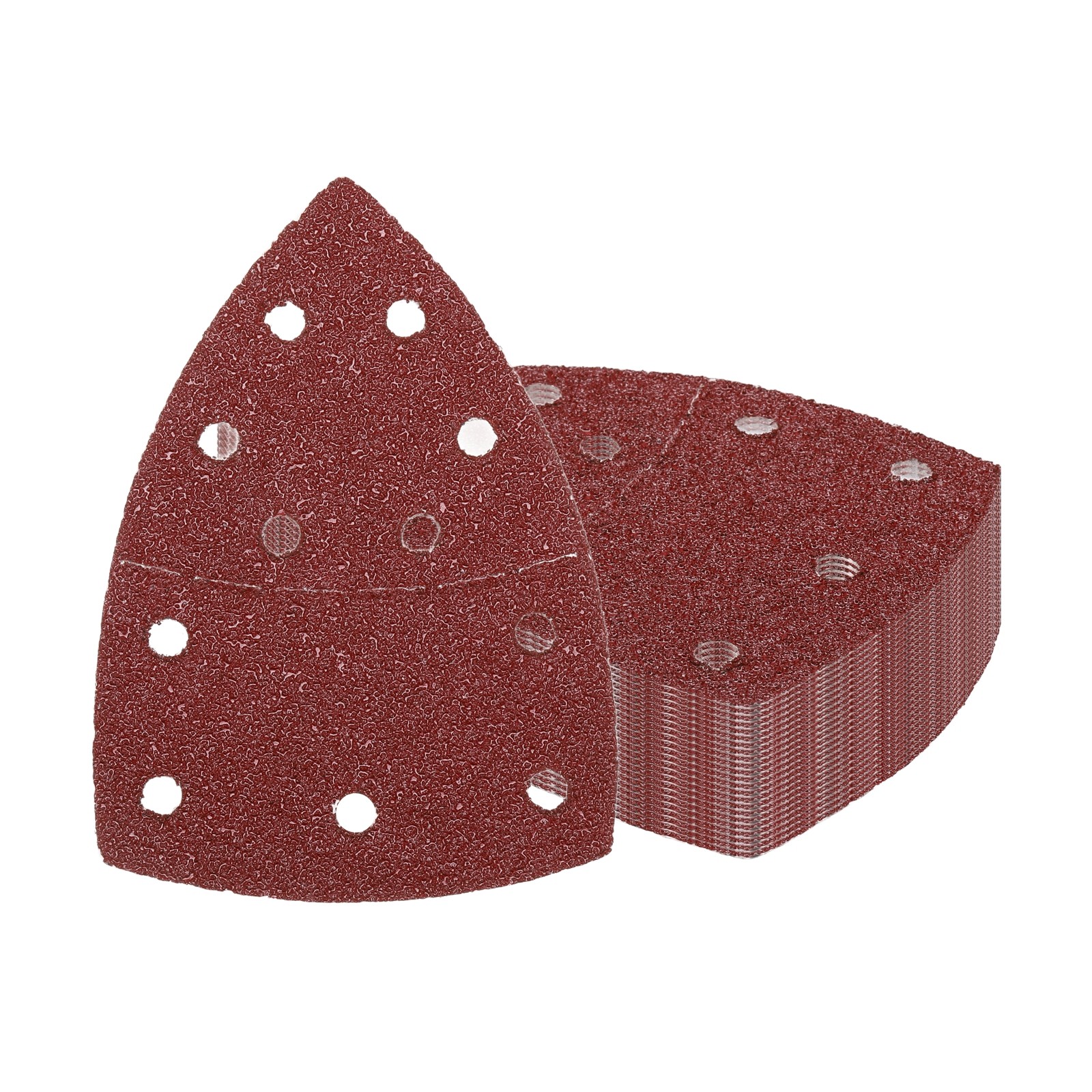 30 Pcs Mouse Detail Sandpaper, 6 x 4.25 Inch, 40 Grit , 11 Holes, Red