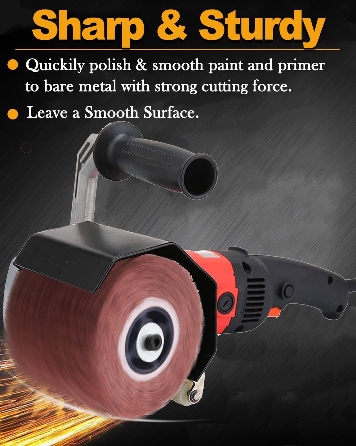 2 PCS 4.7″x4″ 40 Grit Abrasive Drawing Wheel Drum Metal Polishing 3/4″ Keyway