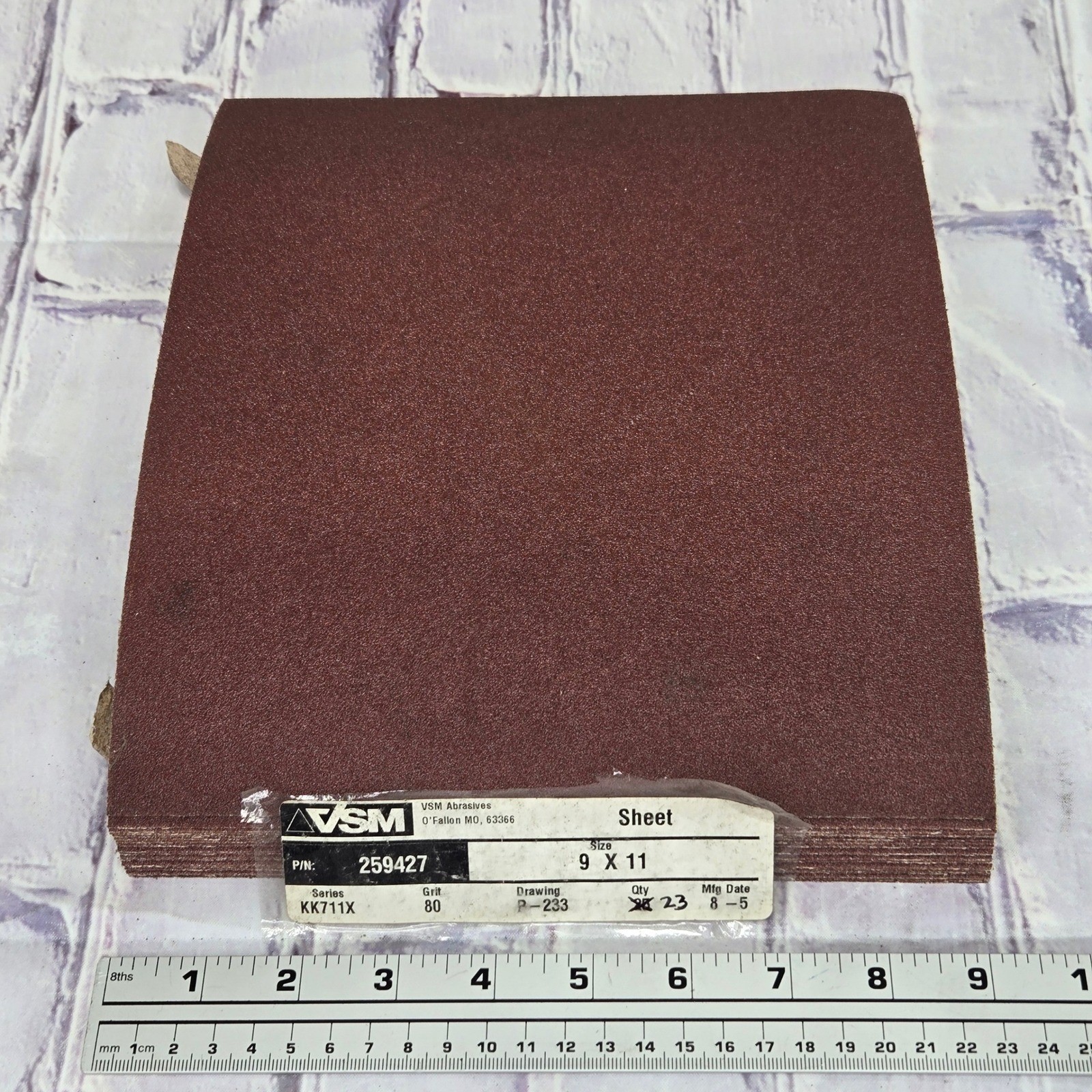 80 Grit Abrasive Sandpaper Sheets 9×11 Art Carpenter Metal Construction 23 Pcs