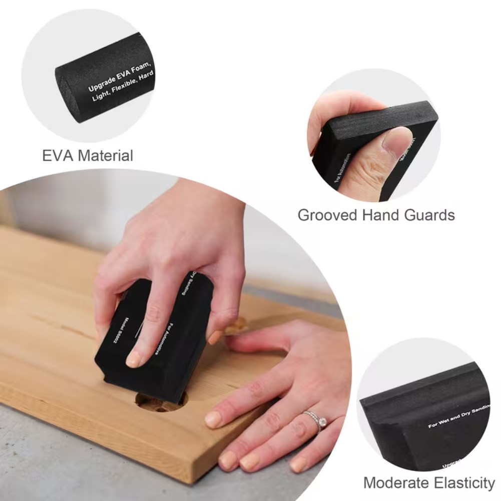 12x Sanding Block Kit Flexible EVA Wet Dry Sanding Blocks for Auto Body Woodwork