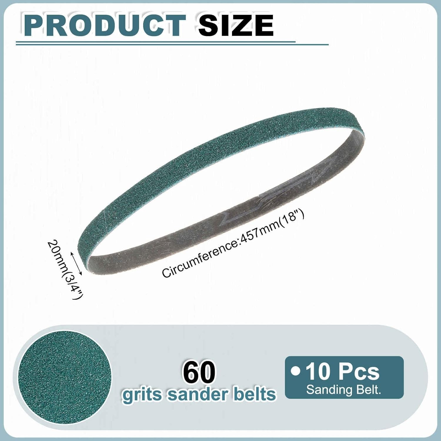 Durable 3/4 x 18 Inch 60 Grit Zirconia Sanding Belts – 10 Pack for Professionals