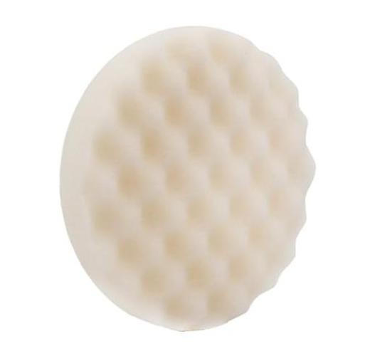 White Foam Waffle Buffing Pad – 8” Single-Sided Polishing & Waxing 8″ 1 Pack