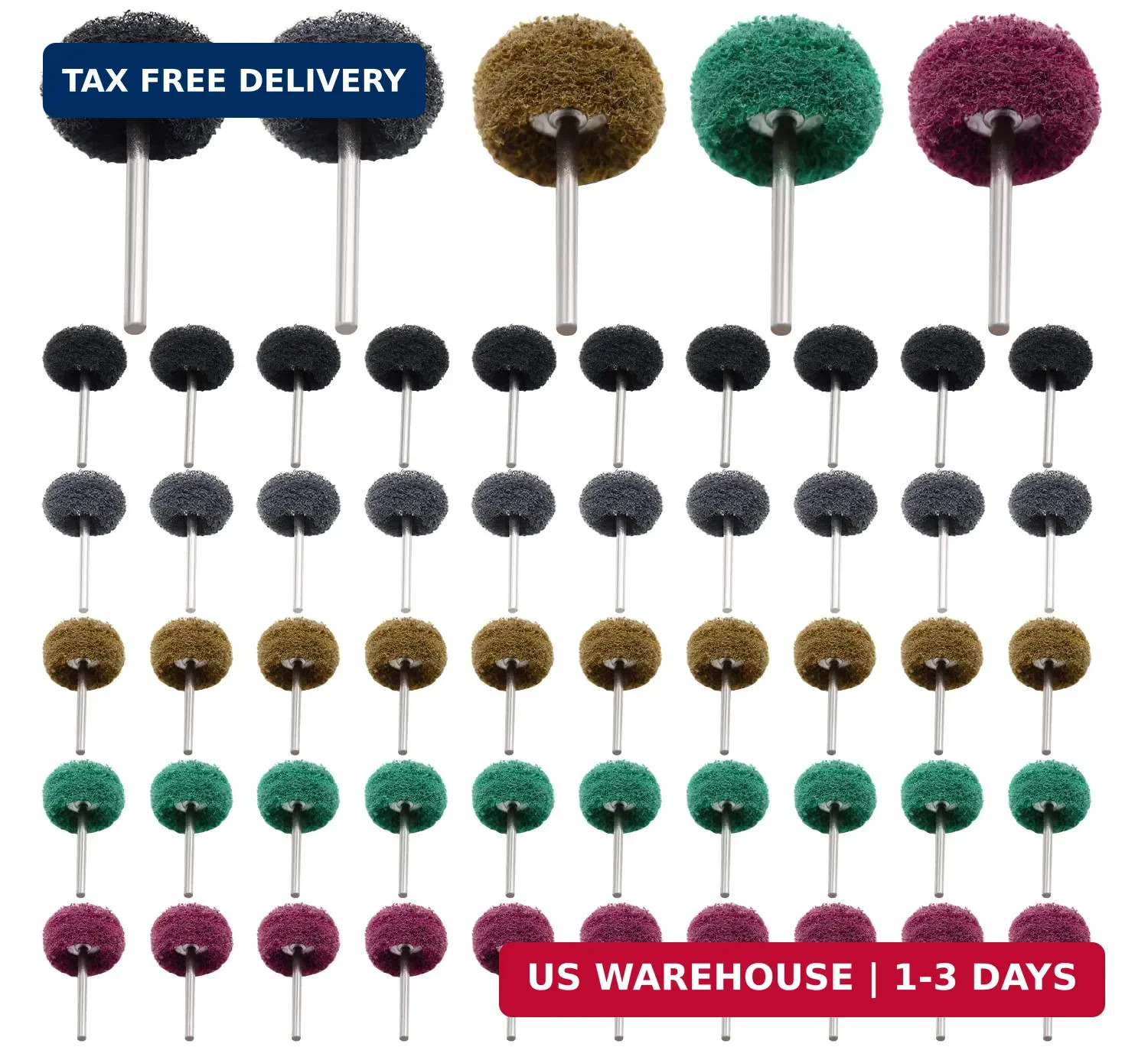 50/100/200pcs Abrasive Wheel, 1″ Buffing Polishing Wheels, Metal Polishing Compo