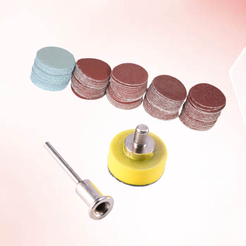 100Pcs Sanding Discs Pad with Shank Assorted Colors for Polishing and Sanding