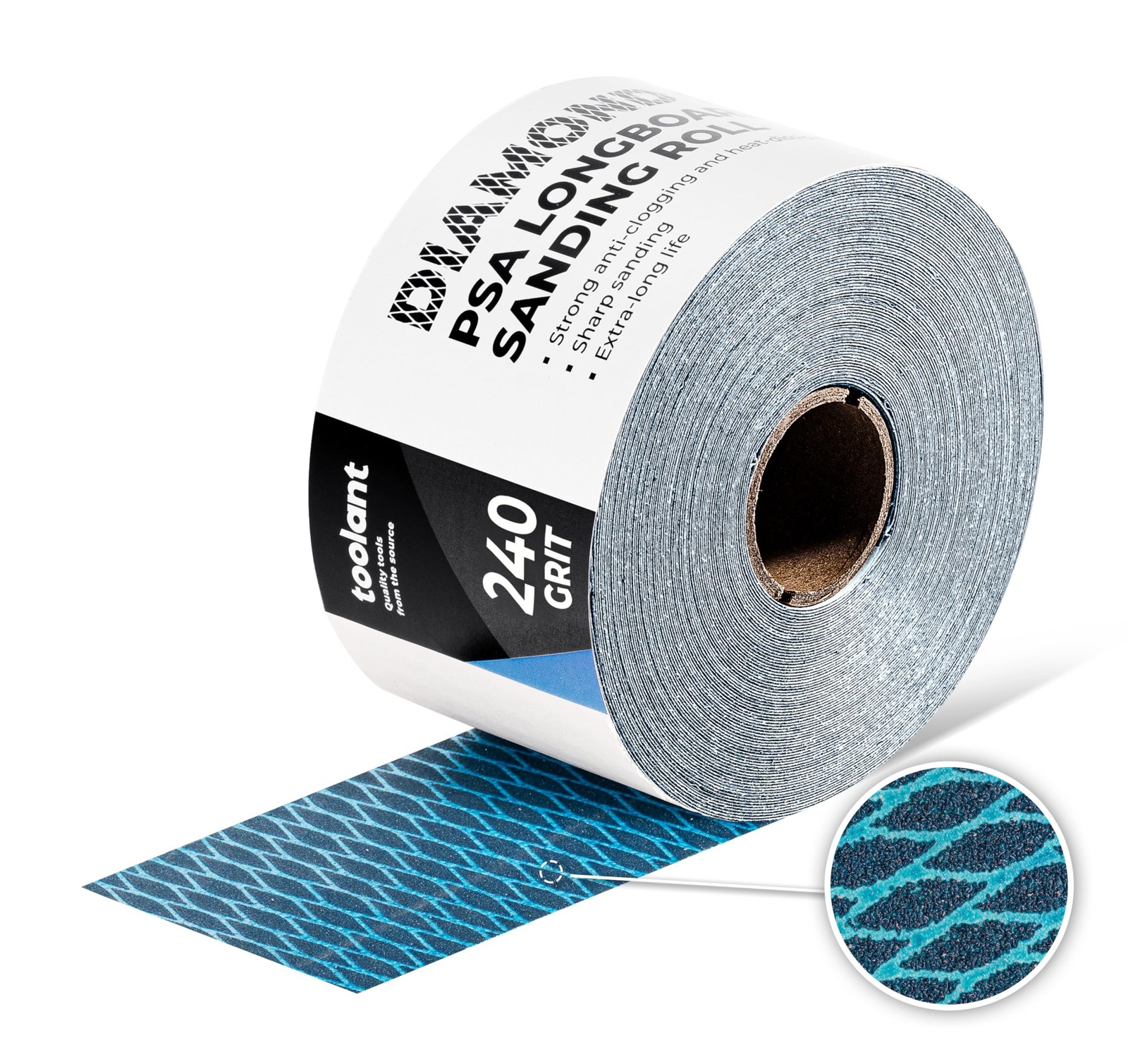 Diamond Shape 240 Grit Sandpaper Roll 2-3/4″ Wide 10Yard Longboard Self Adhesive