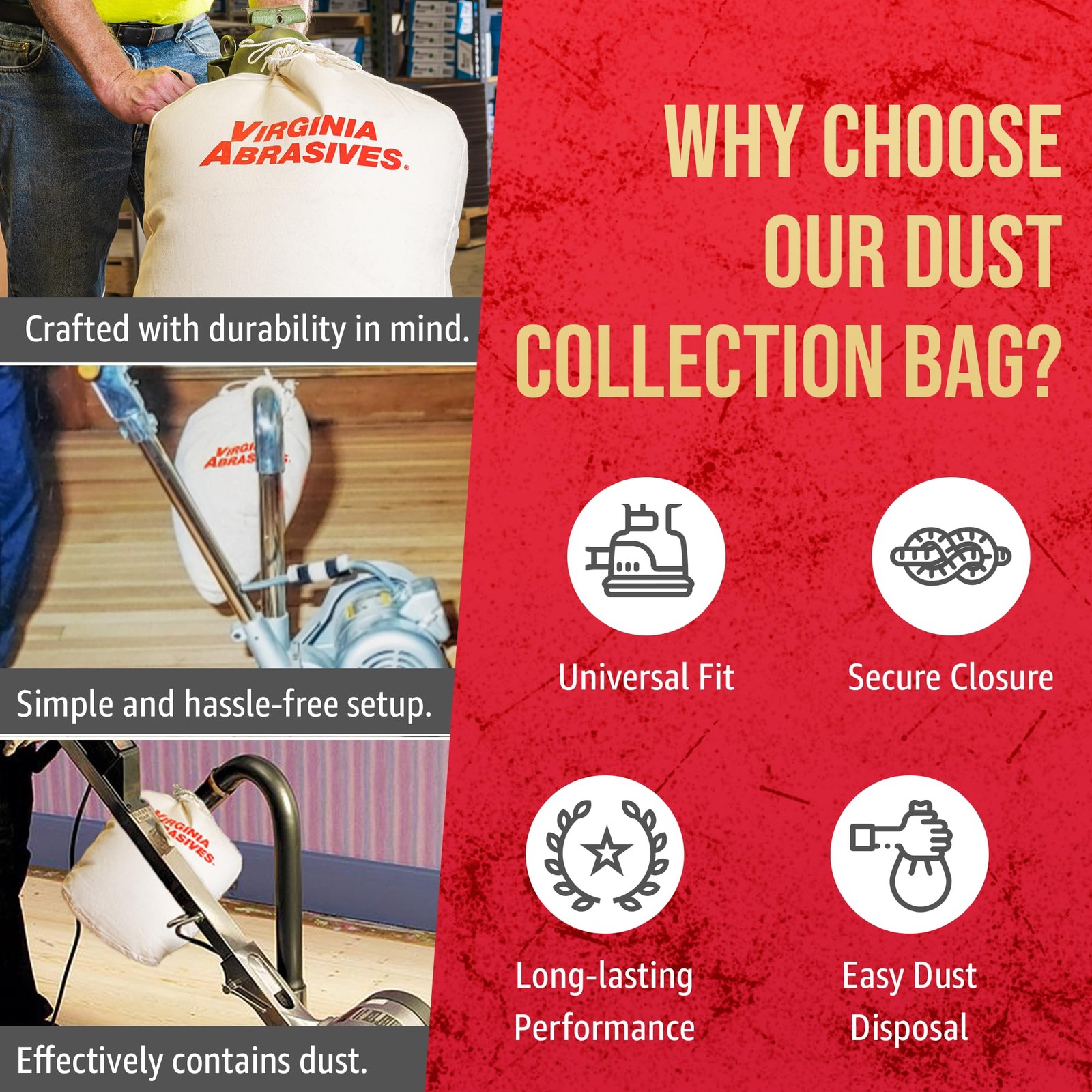 413-10000 Light Duty Floor Drum Sander Dust Collector Bags for Clarke American S