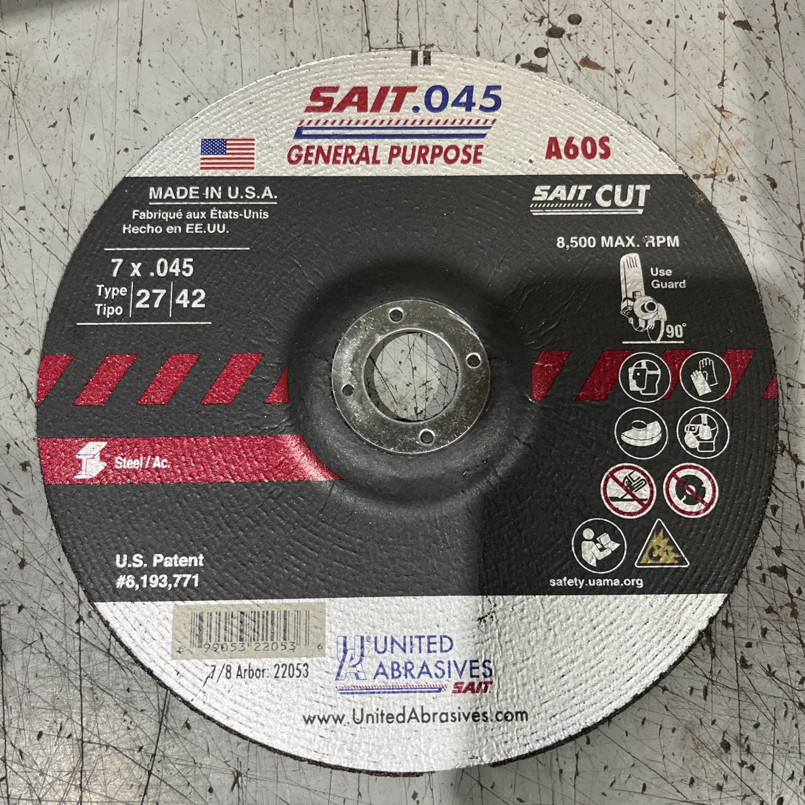🔥SAIT 22053 7″x.045″x7/8″ A60S Metal Cut-Off Wheel (20Pack) Free Shipping🇺🇸