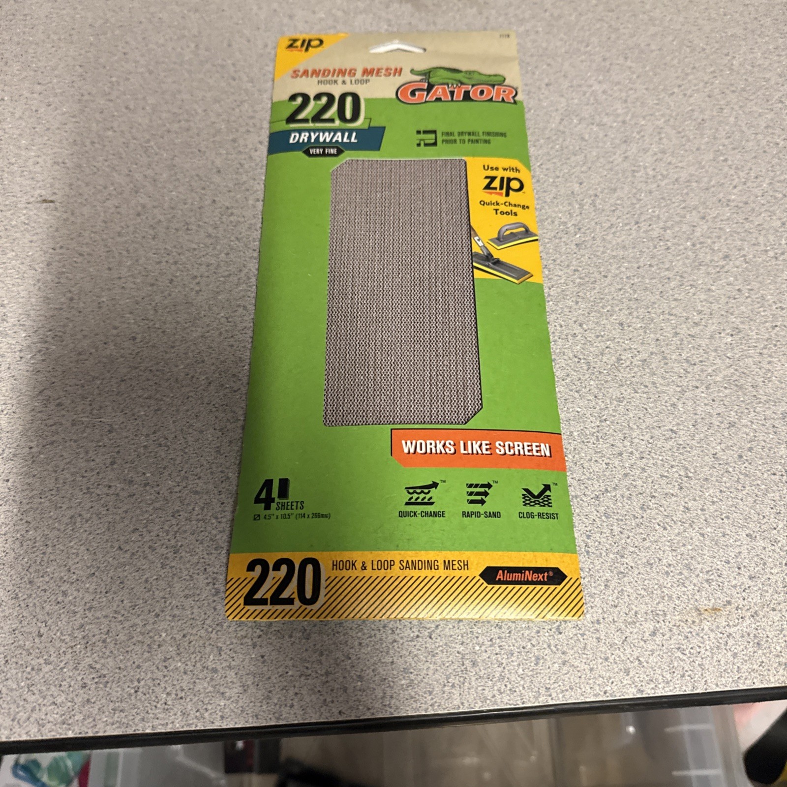 Gator Very fine 220 -Grit Sheet Sandpaper New
