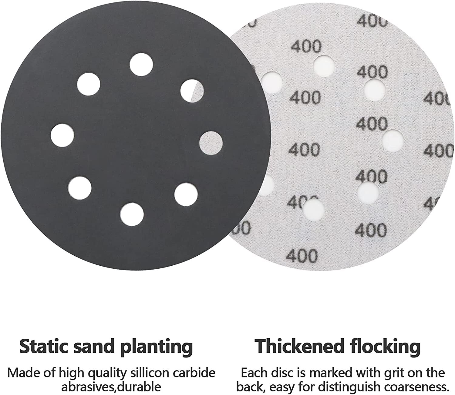 125mm Sanding Discs Hook Loop 400 to 2000 Grit W/ Interface Pad grinding sander