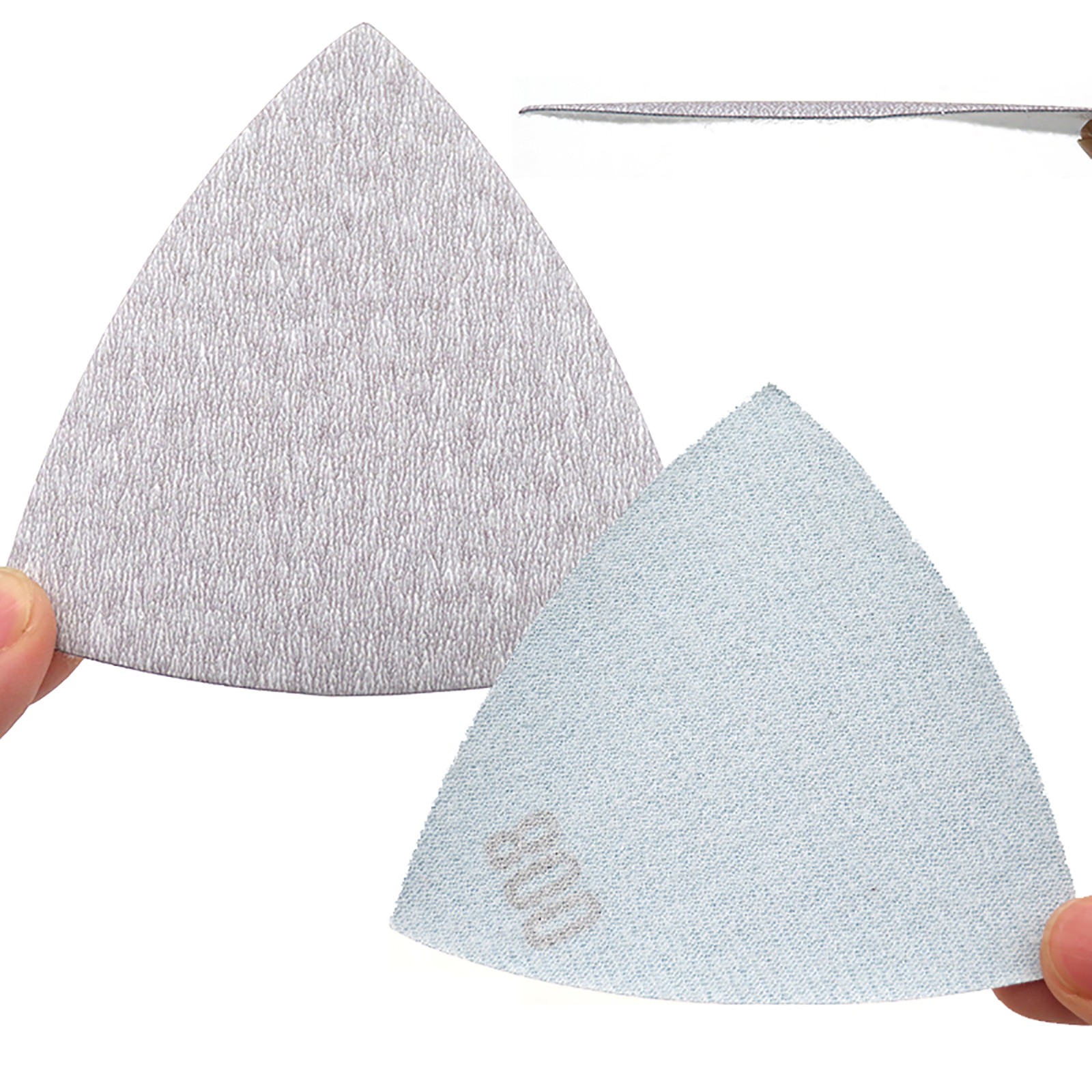 90mm Hook Loop Delta Sanding Sheets Triangular Detail Sandpaper Pads 60-1000Grit