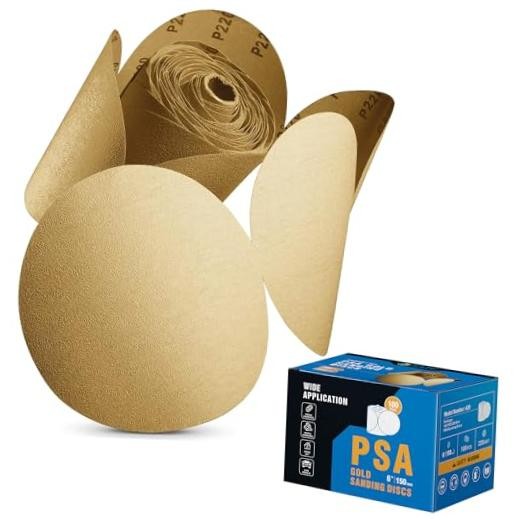 100 PCS PSA Sanding Discs 6 Inch Adhesive Backed Sandpaper 100.0 220 Grit