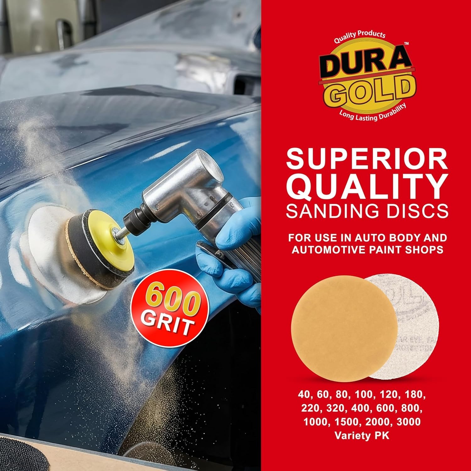 2″ Gold Hook & Loop Sanding Discs – 600 Grit Box of 30 – High-Performance Ext…