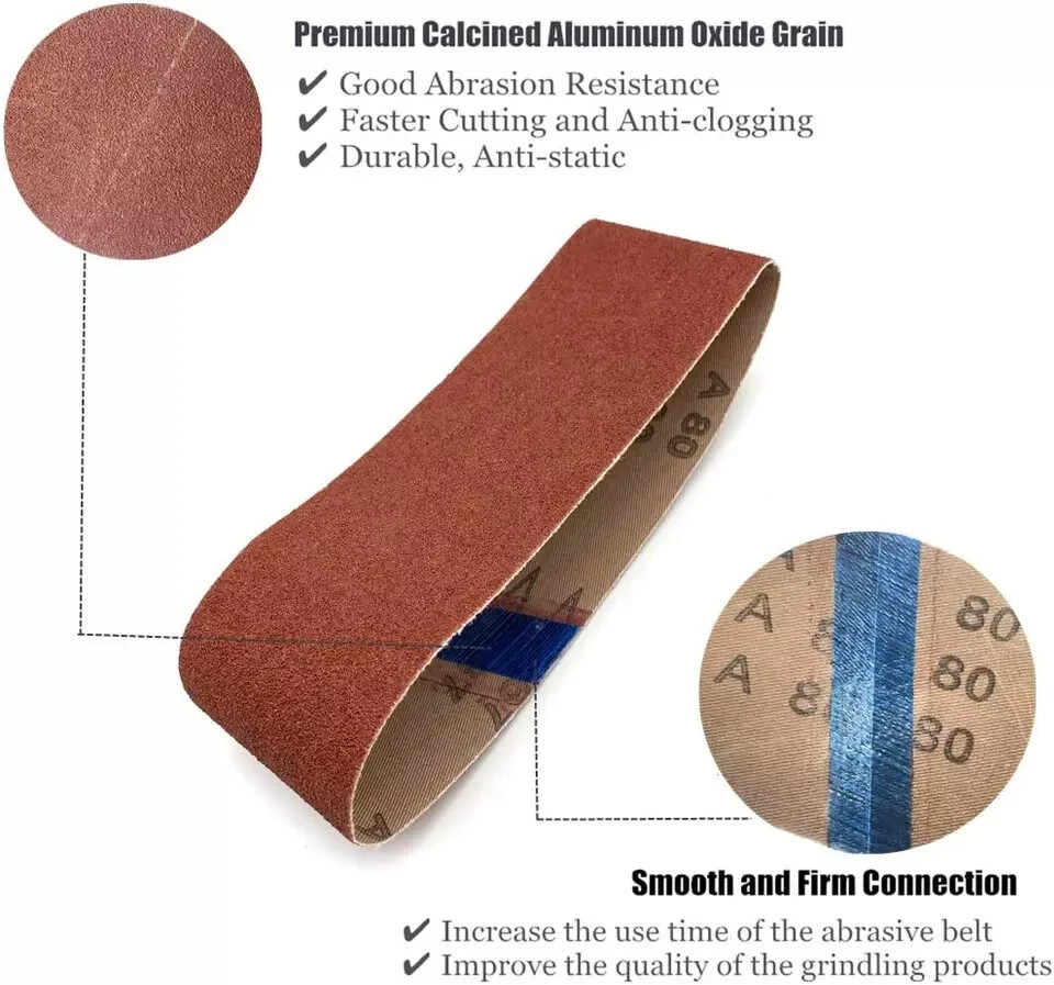 24 Pcs 4 X 21-Inch Sanding Belts for Belt Sander 4X21 (6 Each of 40 80 120 240 G
