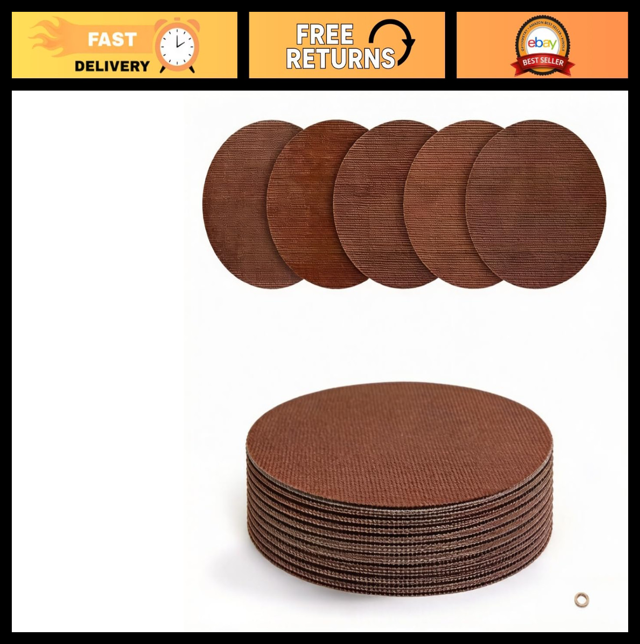 9″ Mesh Sanding Discs 30 Pack, 80-320 Grit for Drywall Sander, Dust Extraction,