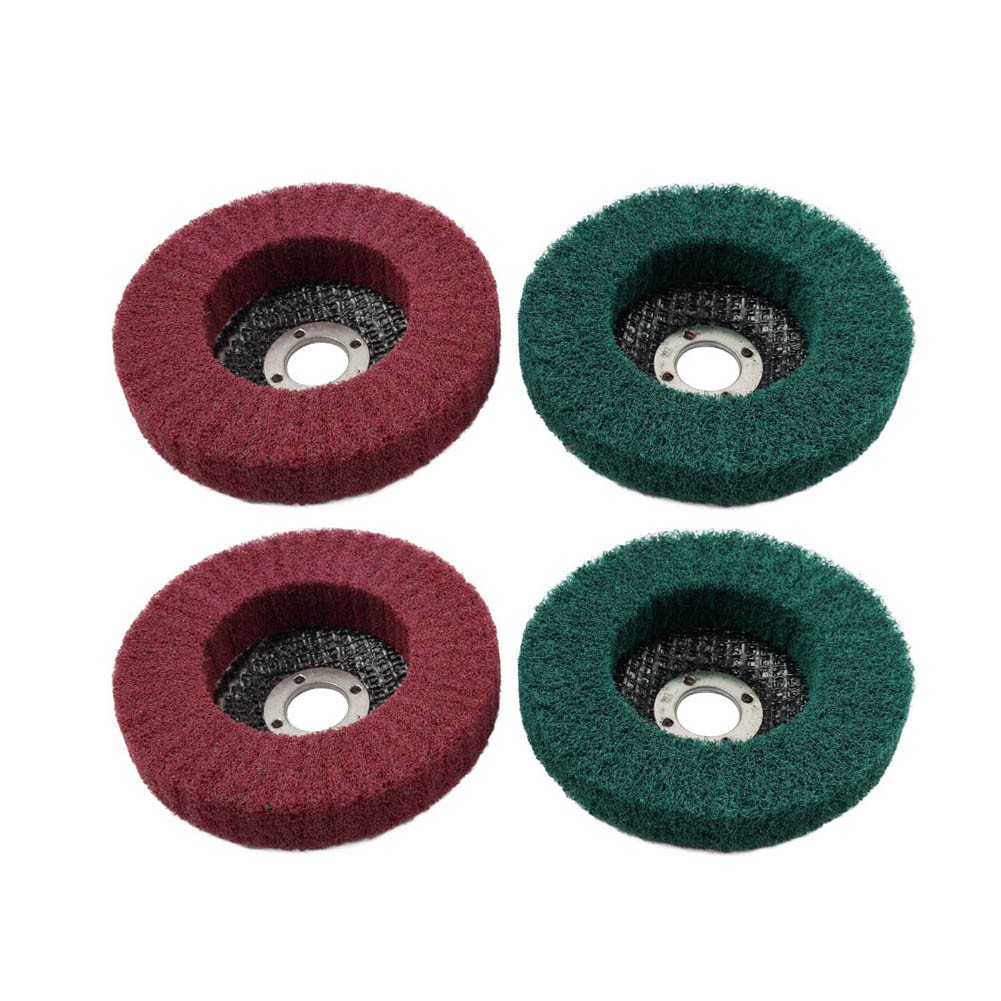 100mm Nylon Fiber Flap Buffing Wheel Polishing Grinding Disc For Angle Grinder