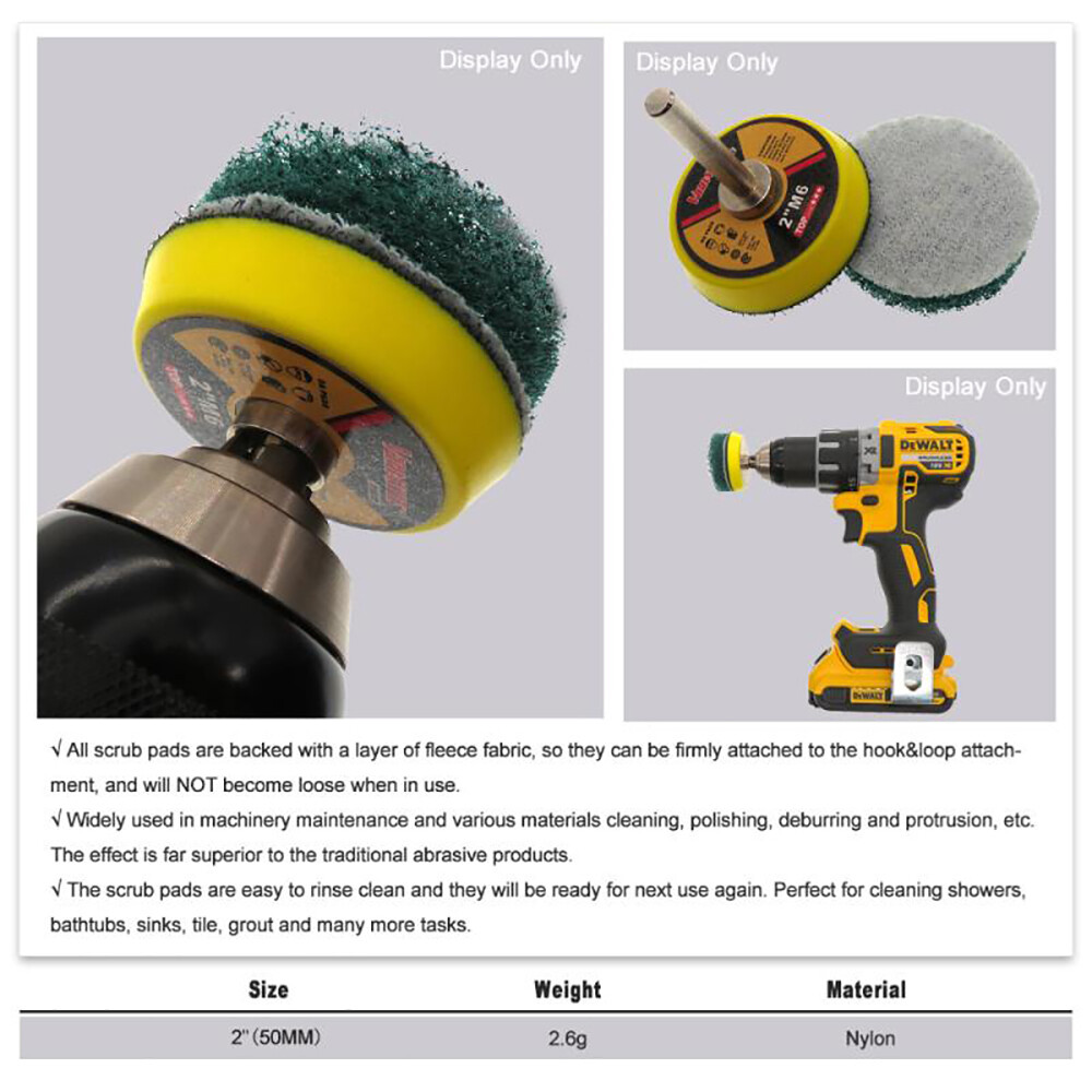 1” 2″ 3″ 4”~7″ Scouring Pad Hook and Loop Abrasive Cleaning Pad 240-3000 Grit