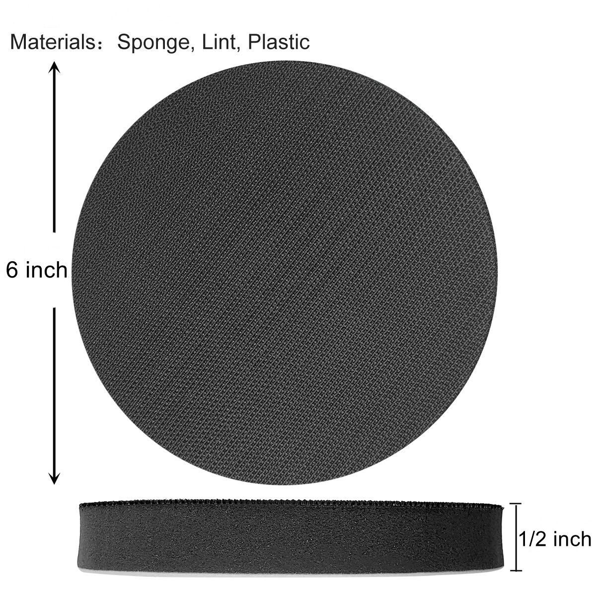 1PC 6 Inch Interface Pad with soft foam for hook and loop 6″ sanding discs