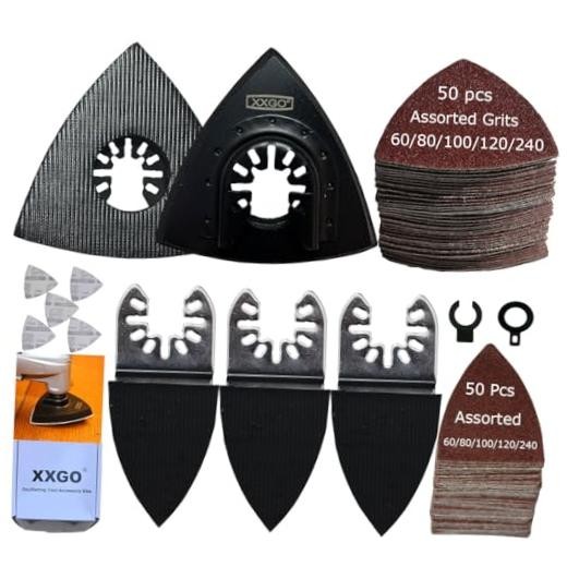 105 Pcs Oscillating Multi Tool Sanding Pads Kits 2 Pcs 3-1/8 Inch , 2 Inch