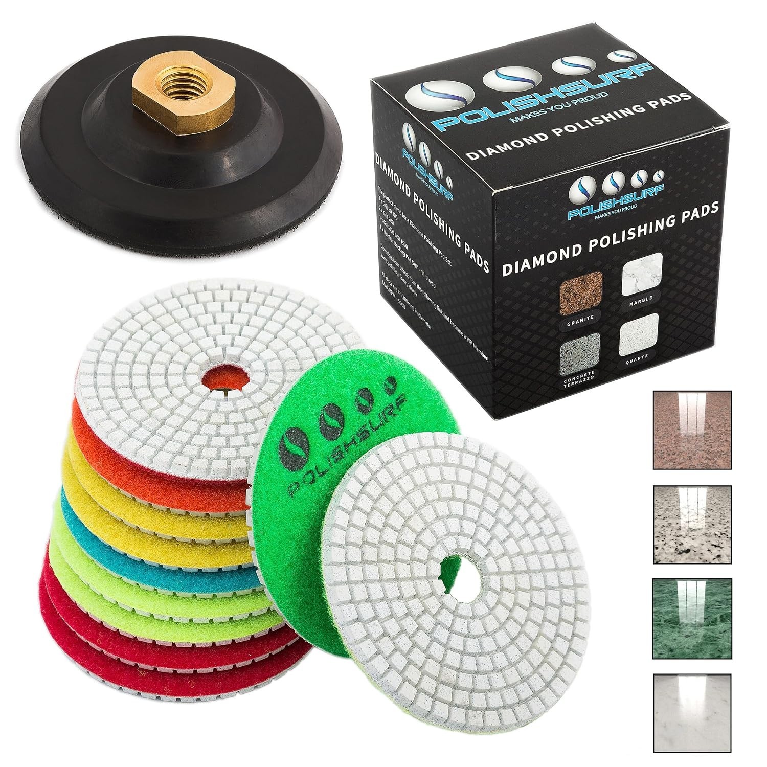 4 Inch Diamond Polishing Pads Set for Granite Marble