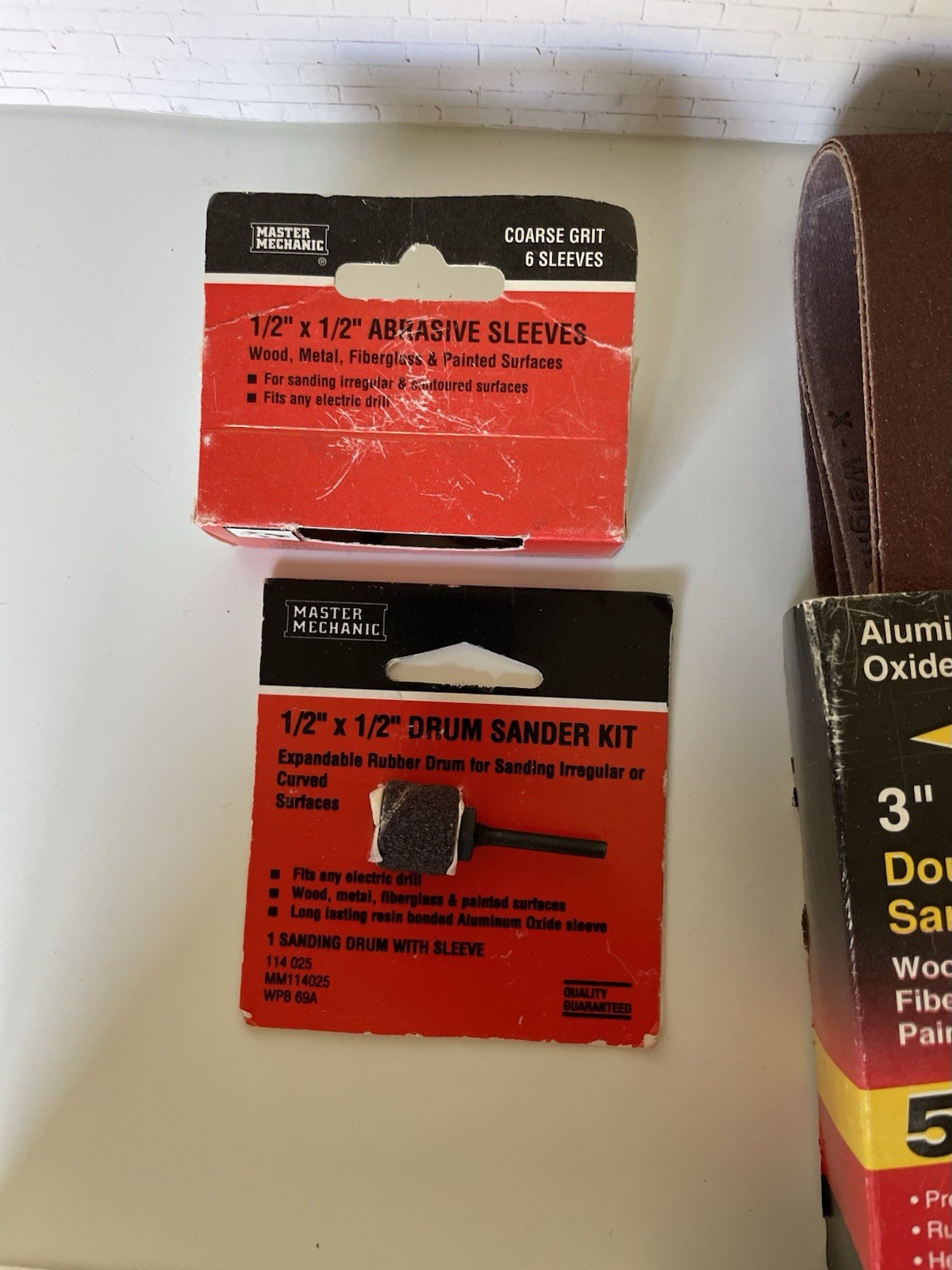 Vintage Master Mechanic Sanding Wood / Tools Supplies 14 Lot see Pictures Read