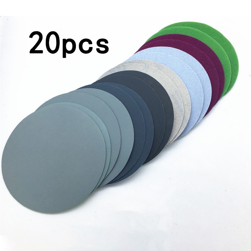 20pcs 75mm 3 Inch 800-3000 Grit Water Dry Sanding Discs Sheet Sandpaper