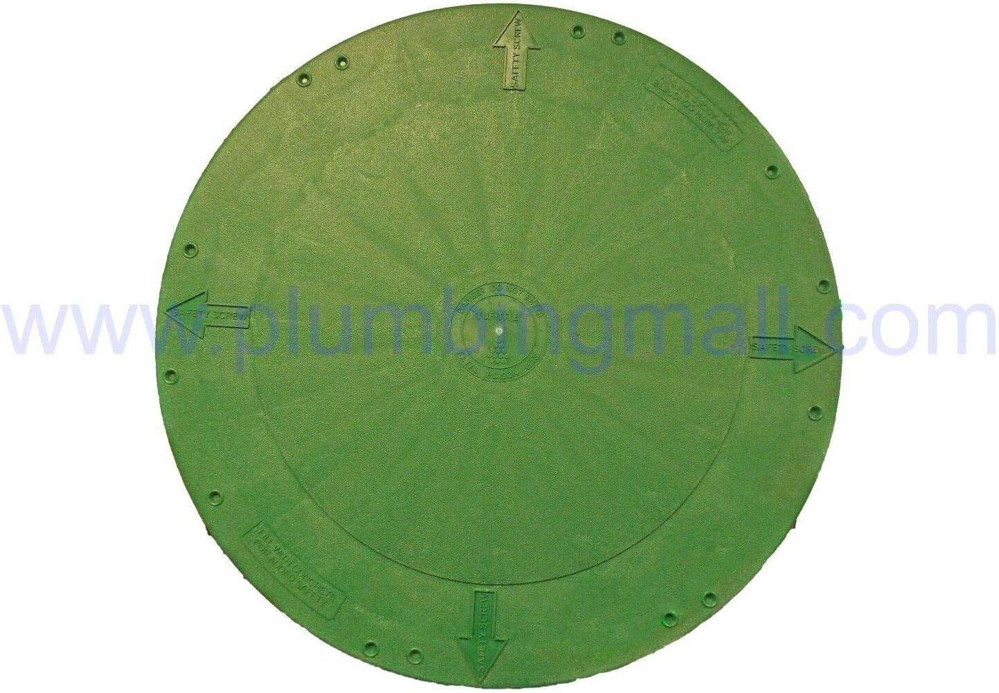 24″ Heavy Duty Flat Riser Lid for Risers or Corrugated Pipe Risers, Green