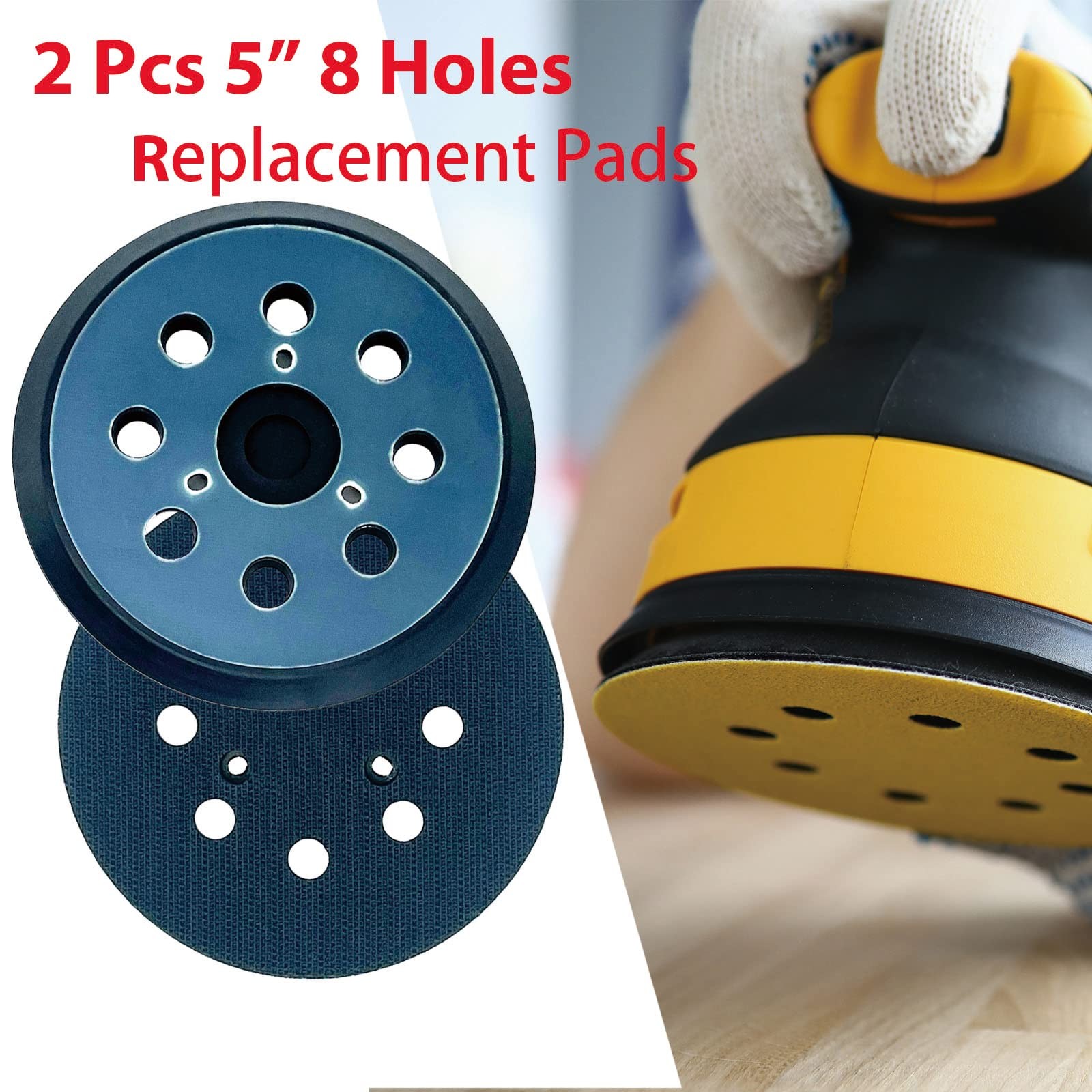 2Pcs 5″ Orbital Sander Replacement Pad Compatible with Dewalt DW423 D26453 & …