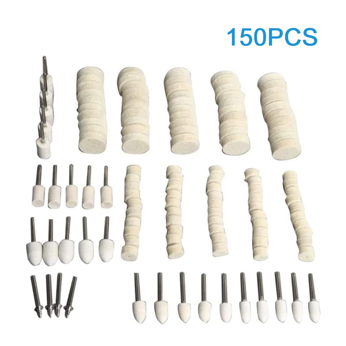 129PC Wool Polishing Wheels Set for Metal Surface Rotary Polishing Tool Kit