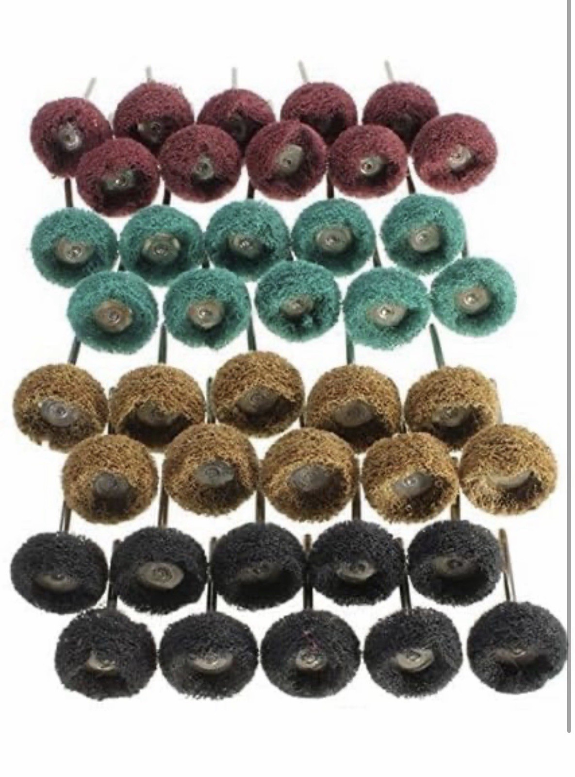 Rocaris 40 Pack 1 inch Abrasive Wheel Buffing Polishing Wheel Set For Rotary