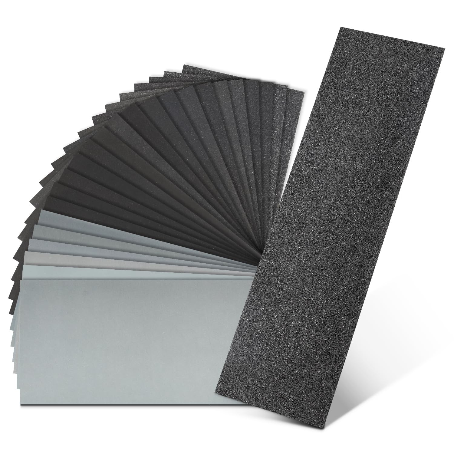 24PC Assorted Grit Wet Dry Silicon Carbide Sandpaper Sheets 24PCS Sandpaper