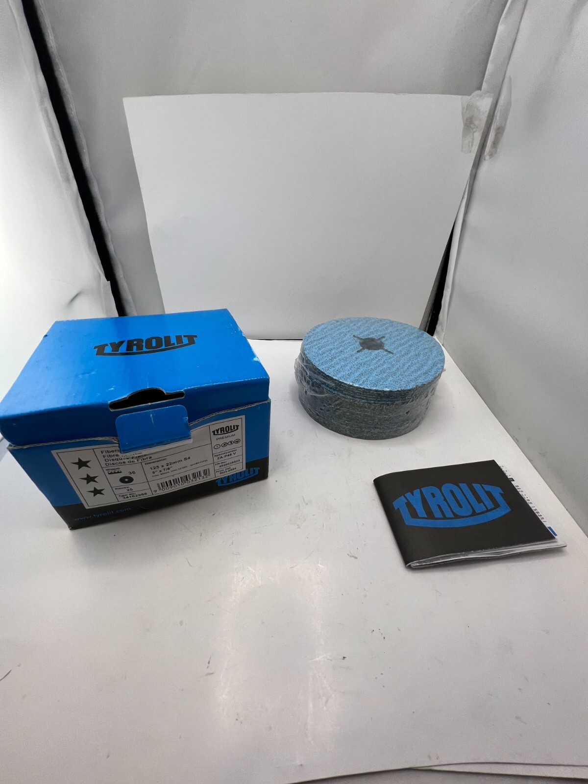 (QTY 25) Tyrolit Fiber Discs Heavy Duty Abrasive Grit 36 125x22mm S4 34162988