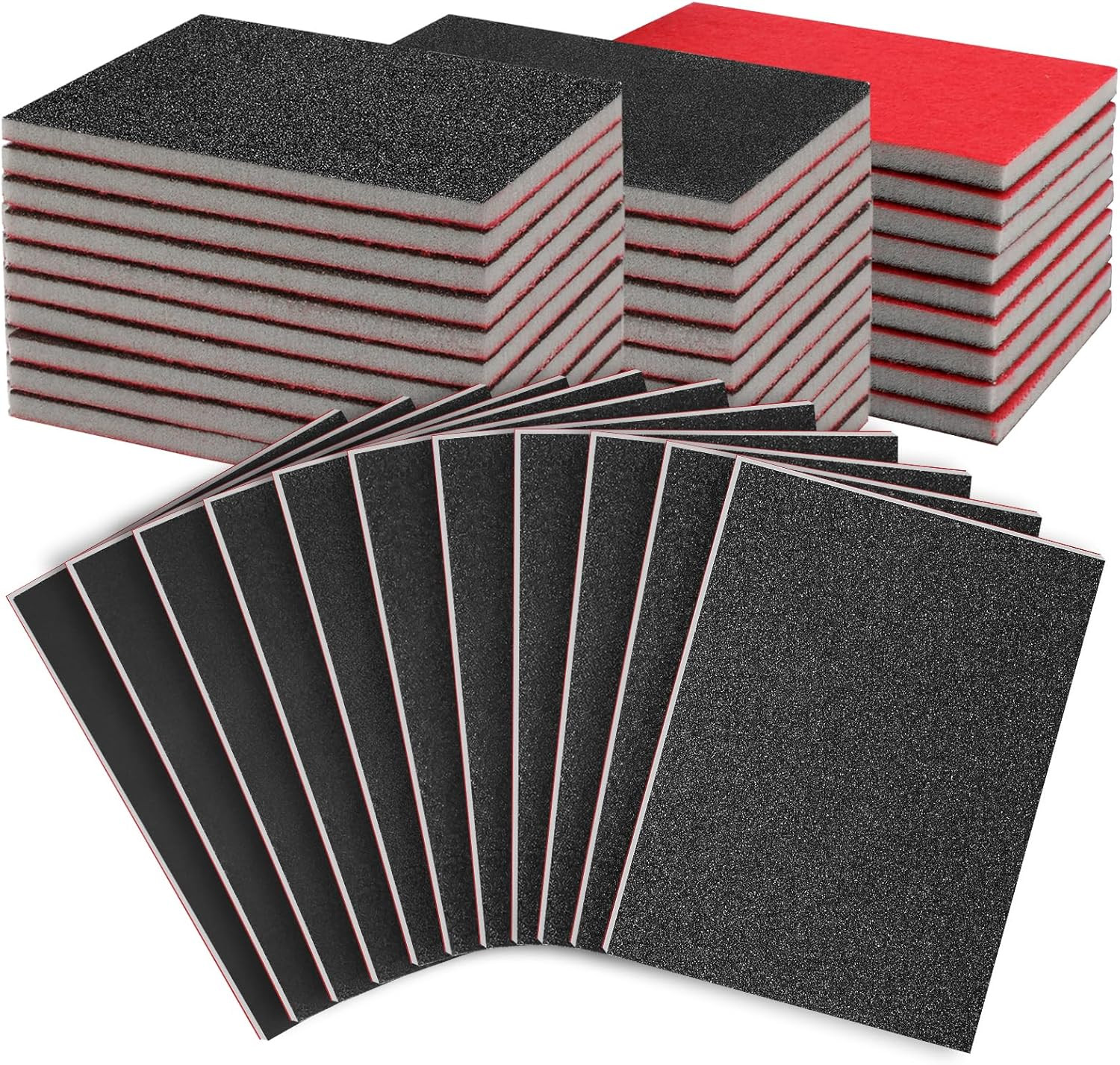 27 Pcs Sanding Sponge Pads Set, 120-3000 Grit for Wood, Metal & Auto Polishing