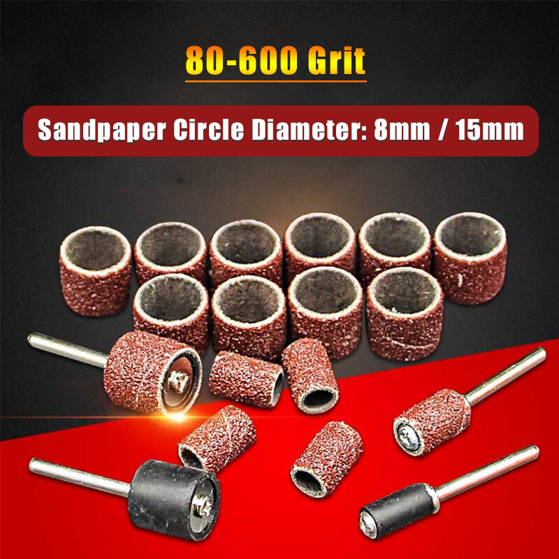 Sandpaper Round Grinding Head Sanding Polishing Wheel Wood Tool 80-600 Grit